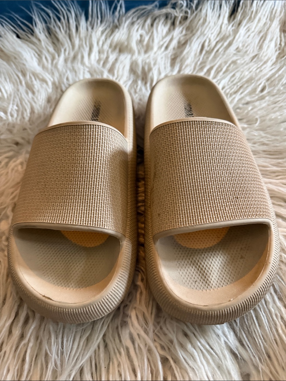 Beige Women's Slide Sandals - Comfortable Everyday Slides